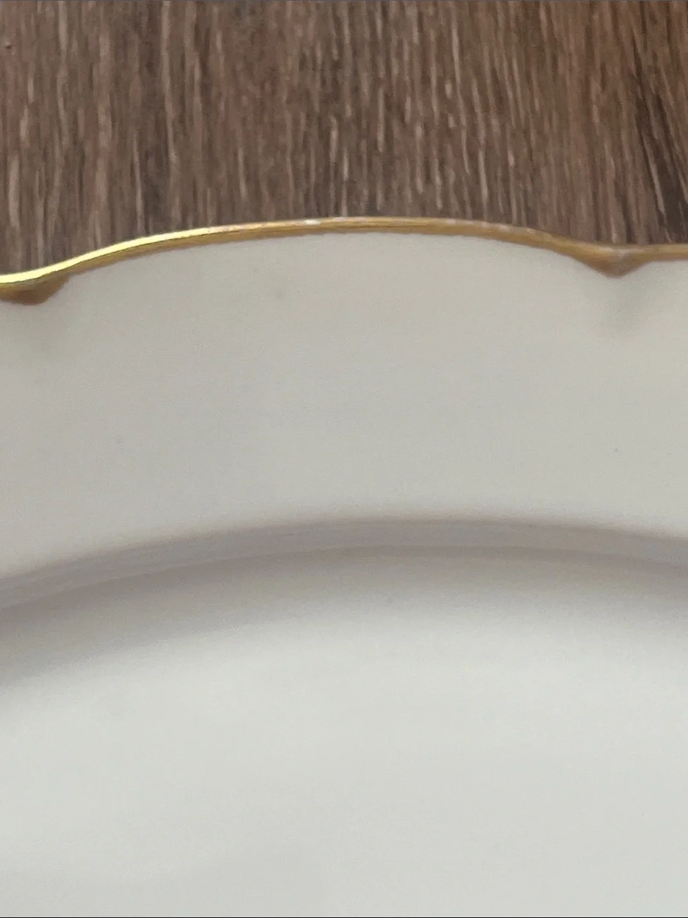 Vintage Victoria Austria White Porcelain Oval Serving Platter with Gold Edge